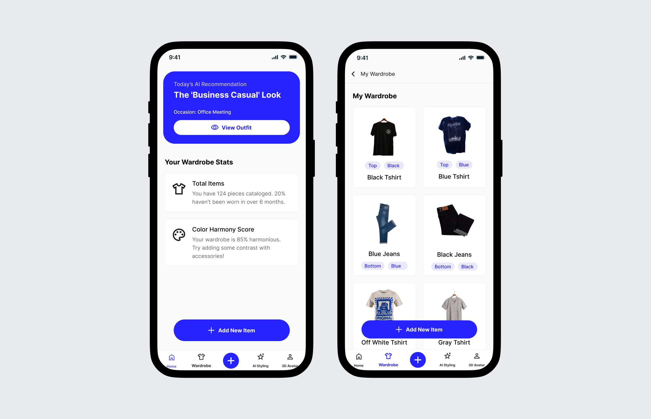 Dashboard Home - Your Wardrobe Stats with Color Harmony Score